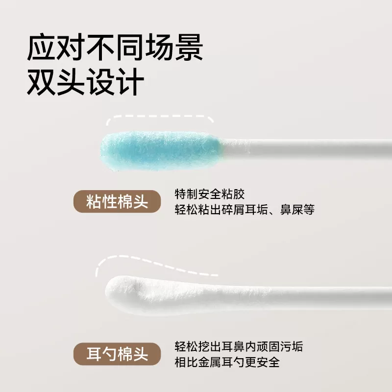 英氏官方旗舰店婴儿棉签宝宝专用鼻屎掏耳朵神器新生儿童粘性耳棒