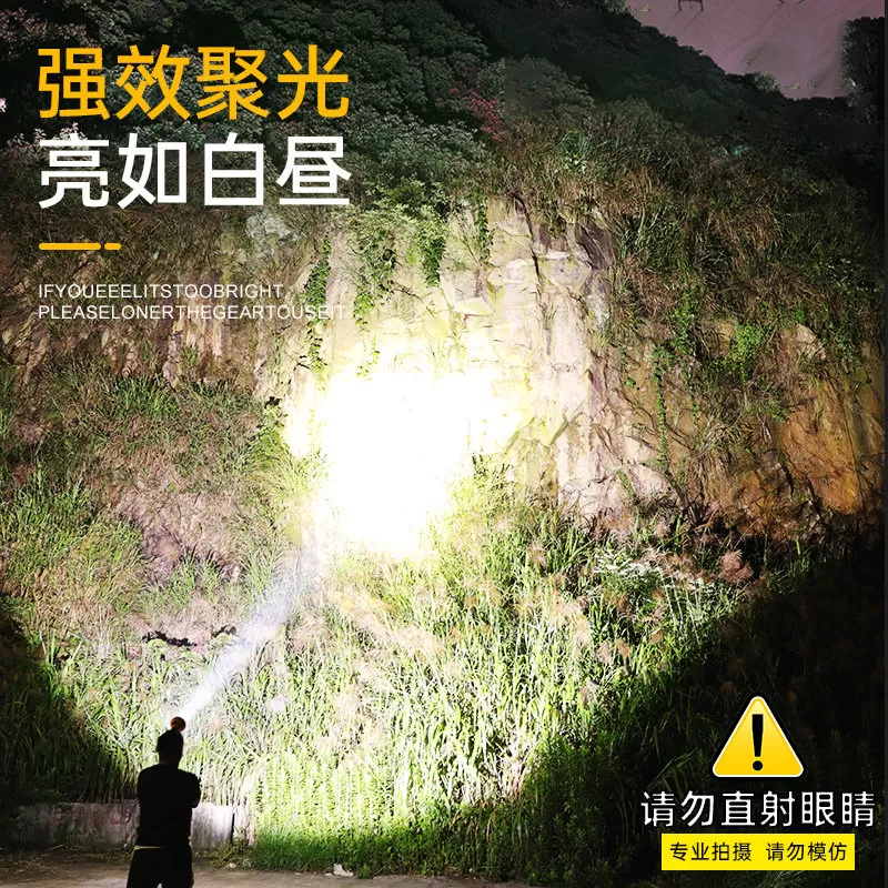 头灯2026新款强光超亮长续航充电头戴式感应户外夜钓鱼专用照明灯