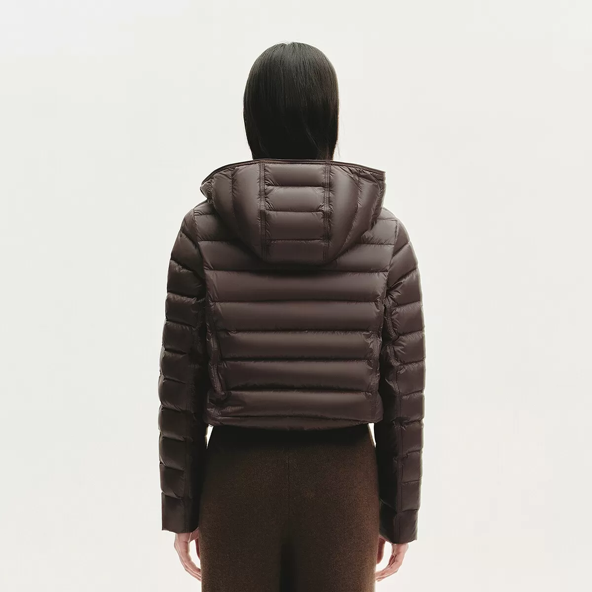 【鹅绒小龟背】波司登2026新款女士连帽排骨条羽绒服高蓬保暖短款