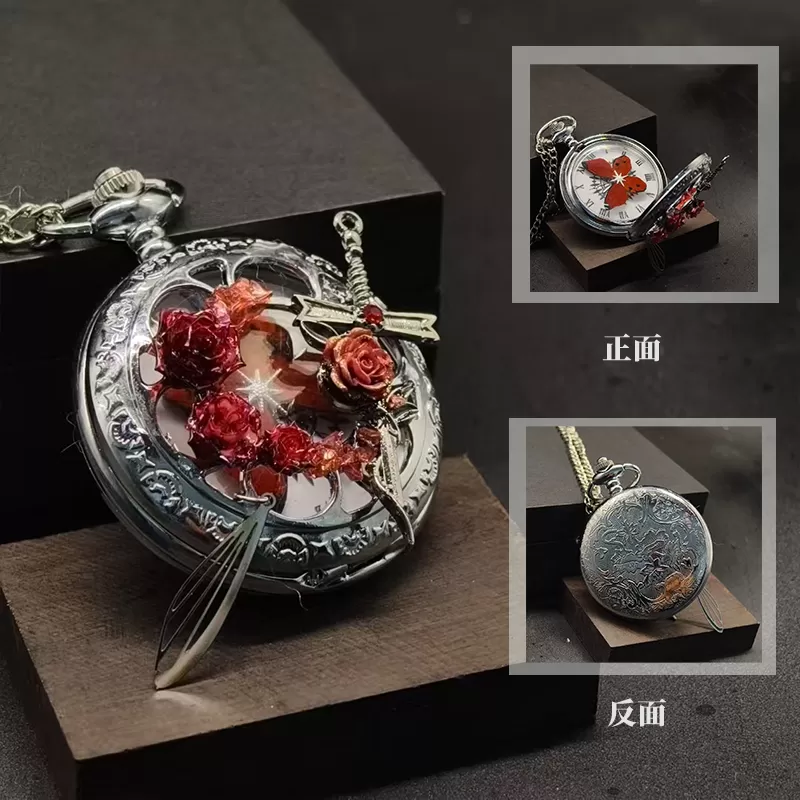 高颜值精美蝴蝶标本精致好看怀表蓝绿色闺蜜女生生日礼物礼品饰品