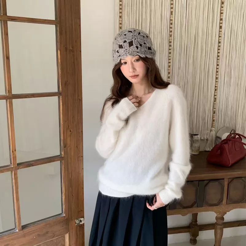 【所有女生的衣橱直播间】二茵ERYIN圆领/V领长袖羊毛衫