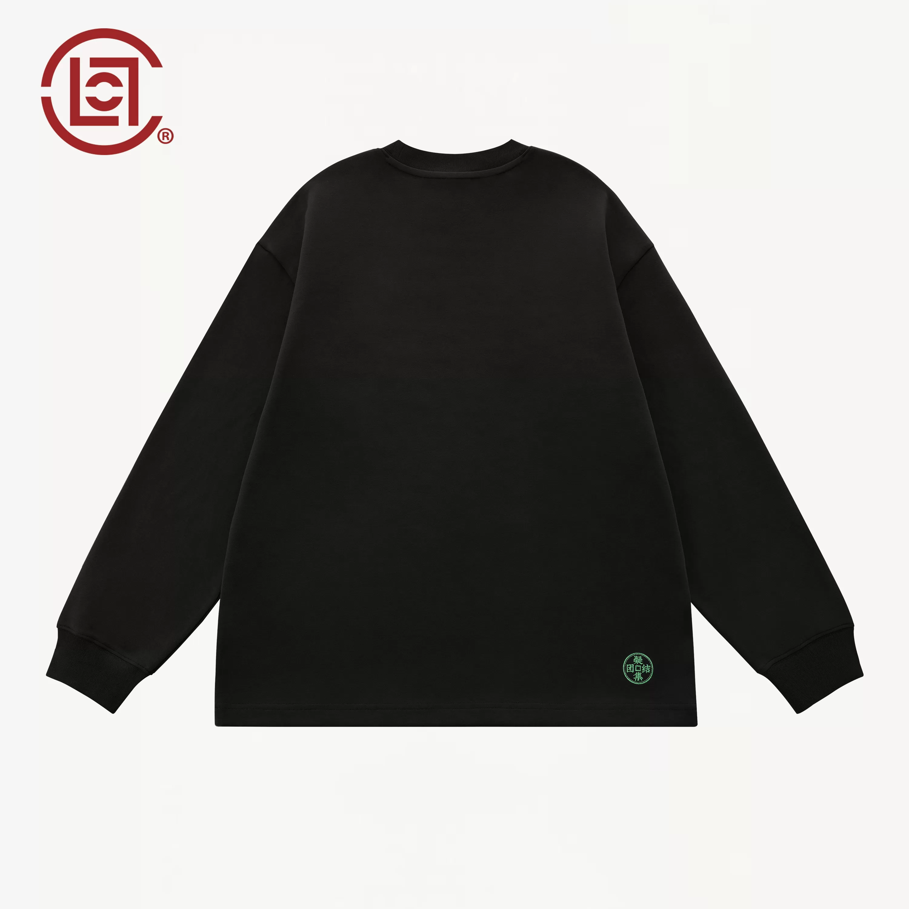 CLOTTEE by CLOT小熊猫背影刺绣秋季长袖T恤 微磨毛亲肤男女同款W