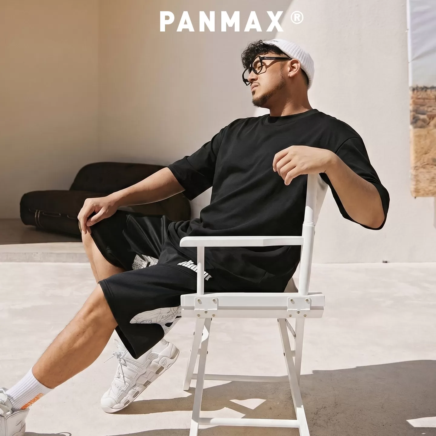 PANMAX潮牌大码男装百搭T恤衫休闲美式纯色打底衫宽松基础上衣