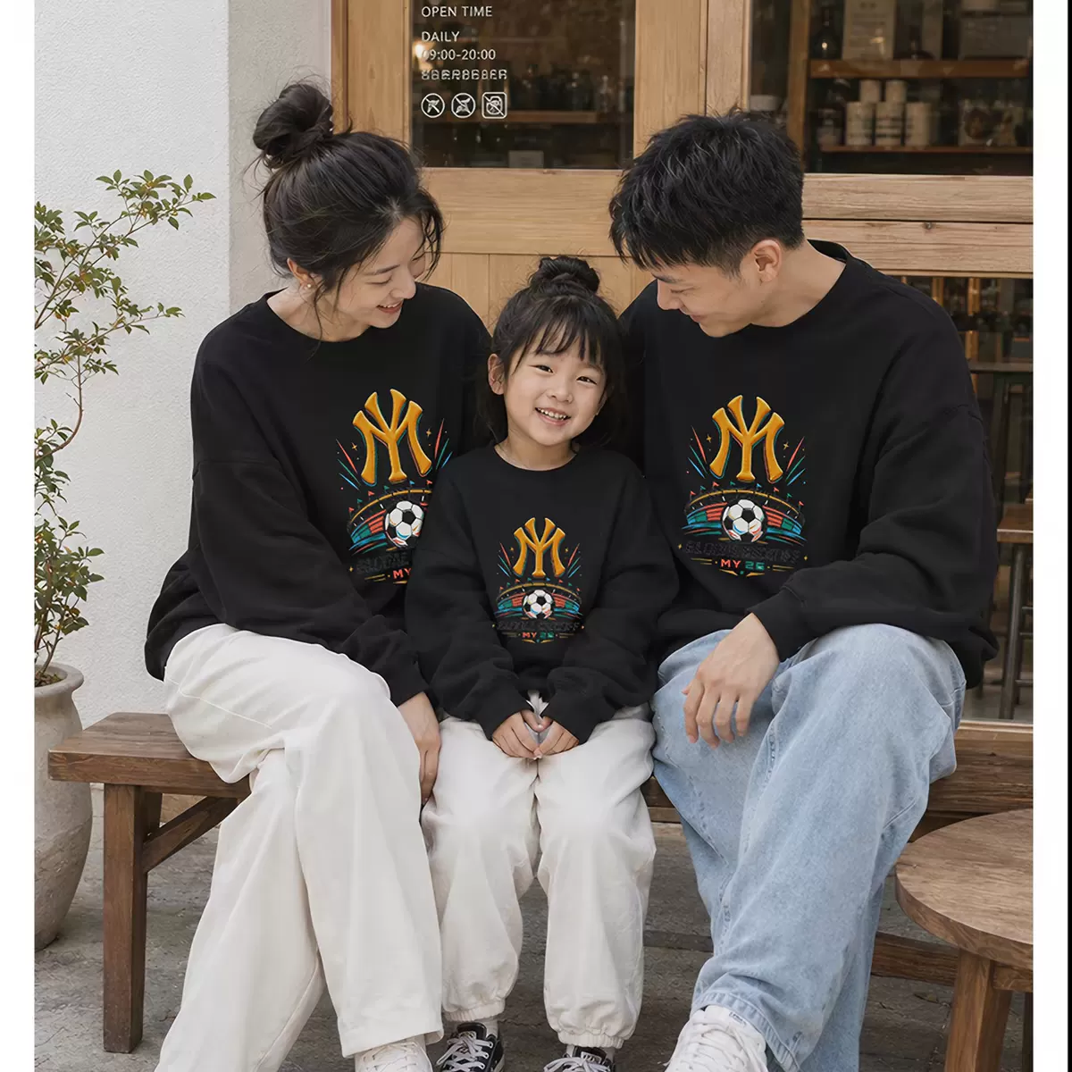 秋冬时尚百搭休闲潮流连帽开衫圆领卫衣男女情侣