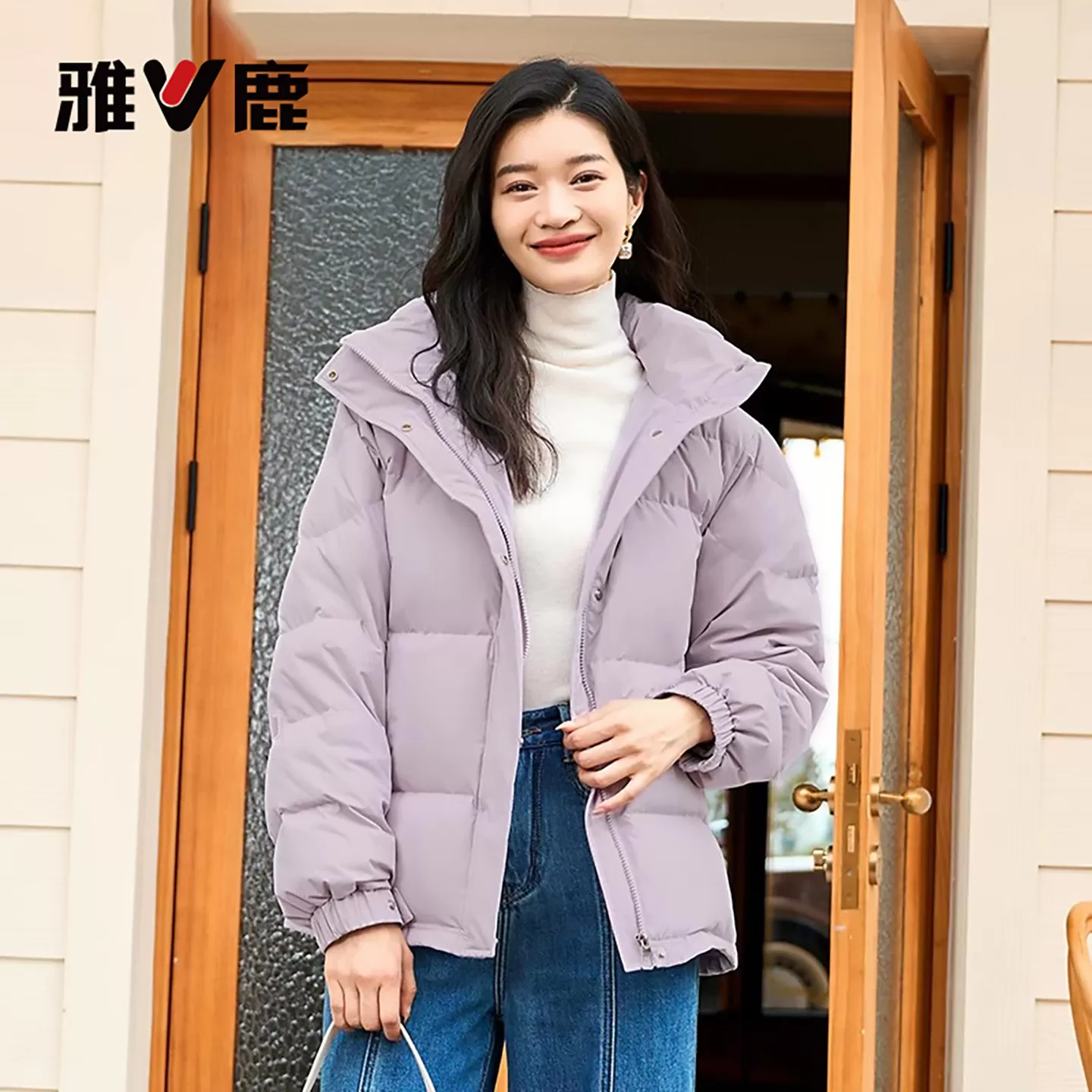 雅鹿官方旗舰店短款羽绒服女士2026冬季新款爆款小个子保暖厚外套