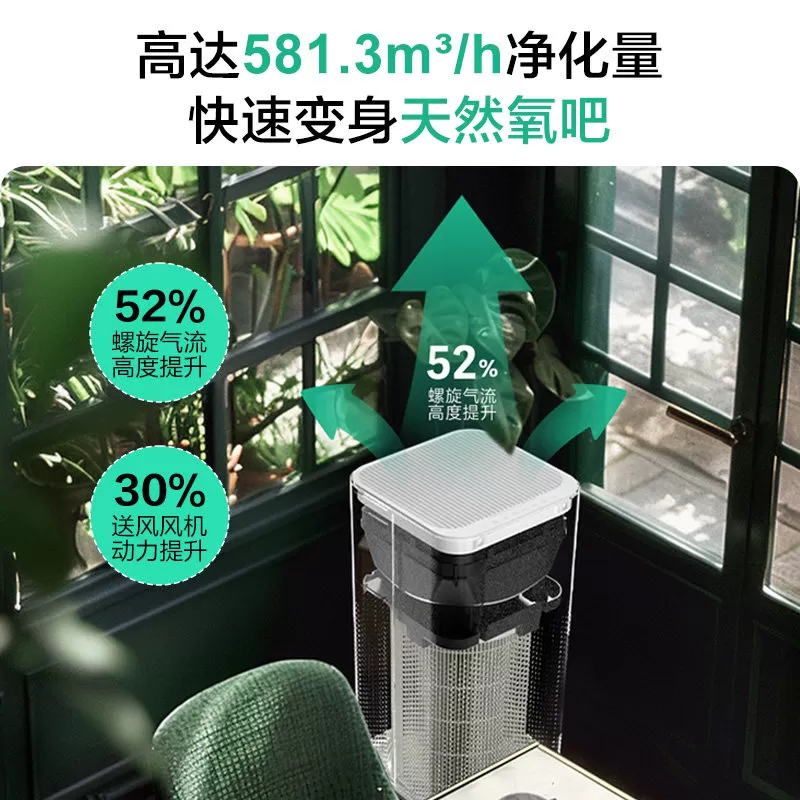 海尔空气净化器家用除甲醛吸烟除菌宠物异味轻音负离子机白鲸JH5