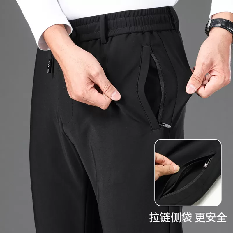 罗蒙休闲裤子男士商务休闲春秋季新款抗皱弹力日常直筒西裤春秋款