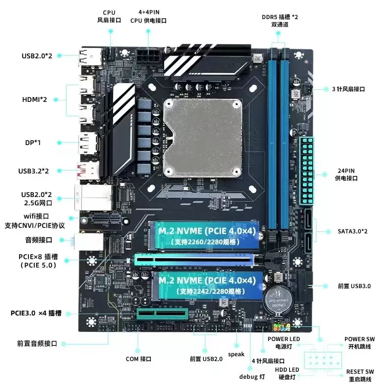 Q1HY板载CPhU主板套装13代酷睿ES处理器13900HK测试ES版不锁倍频