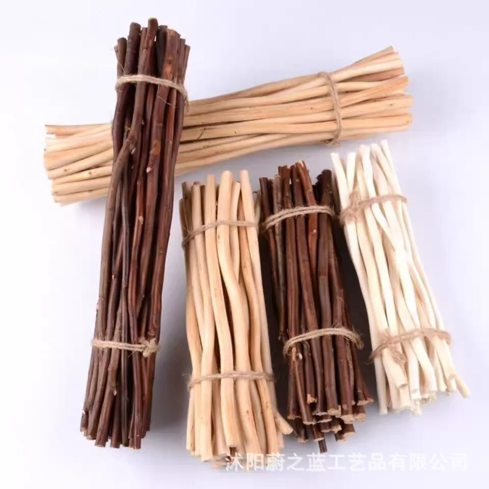 木棍树枝树干装饰DIY手工摆件细小幼儿园自然环创材料天然原木条