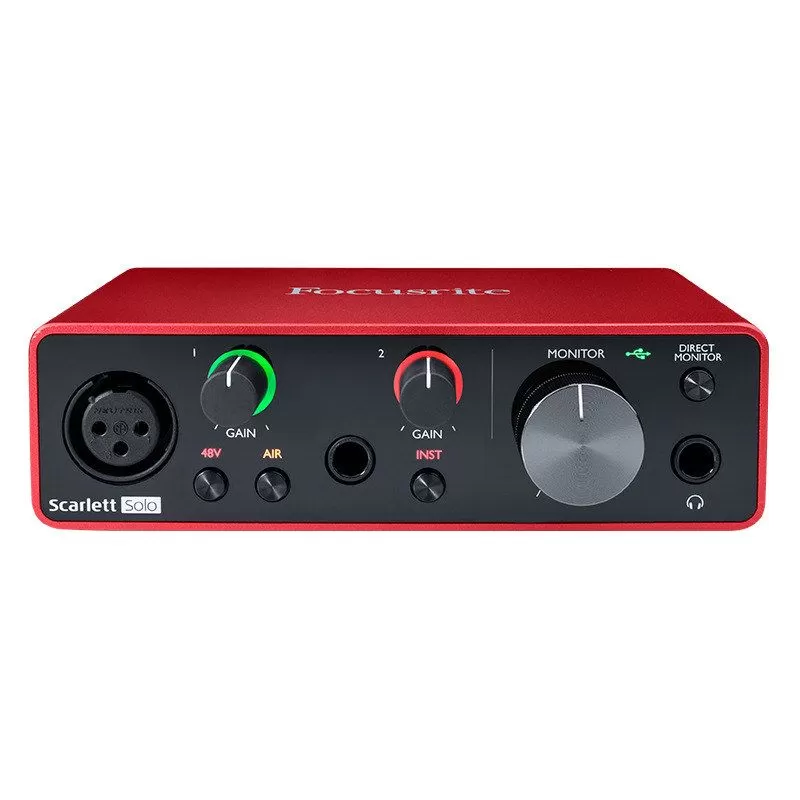 Focusrite Scarlett Solo3福克斯特solo3代直播声卡电脑录有声书