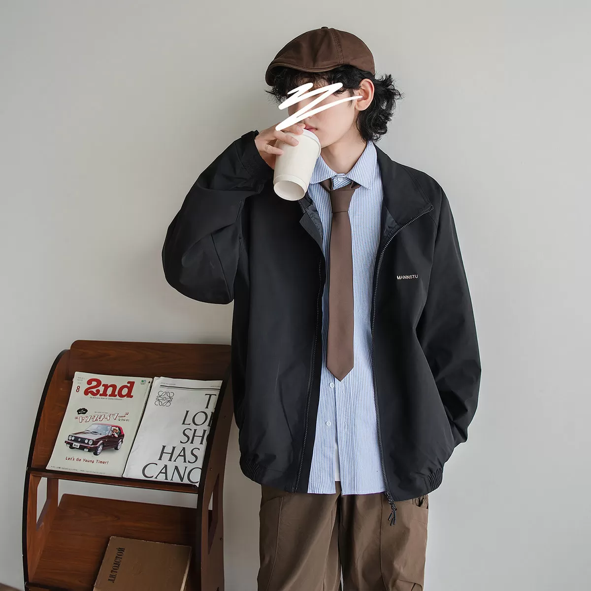 苏打汽水工作室春季时尚潮流刺绣夹克日系男女款青春休闲百搭外套