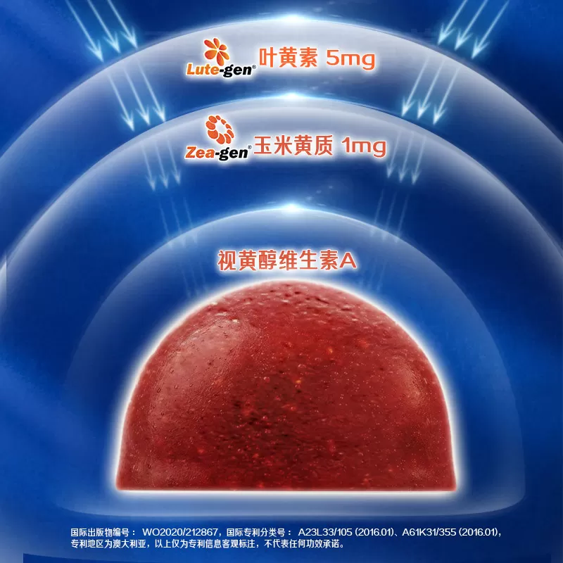 Nature's Way佳思敏儿童叶黄素专利学生视力营养蓝莓味软糖50粒*3