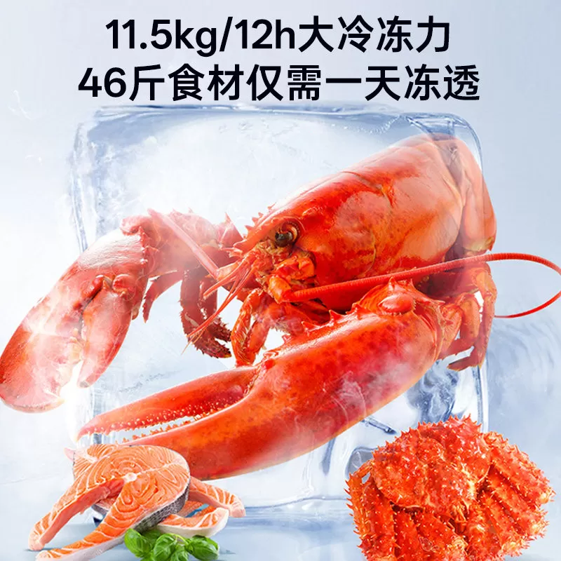 奥克斯228/388冰柜商用冷冻柜风冷无霜家用冷藏冷冻两用卧式冷柜